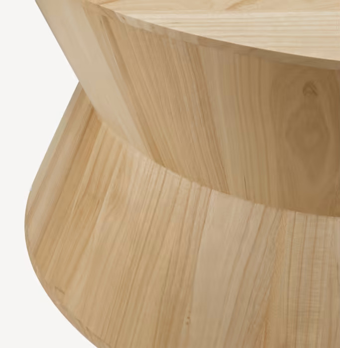 Mesa de centro Lima con chapa roble blanco