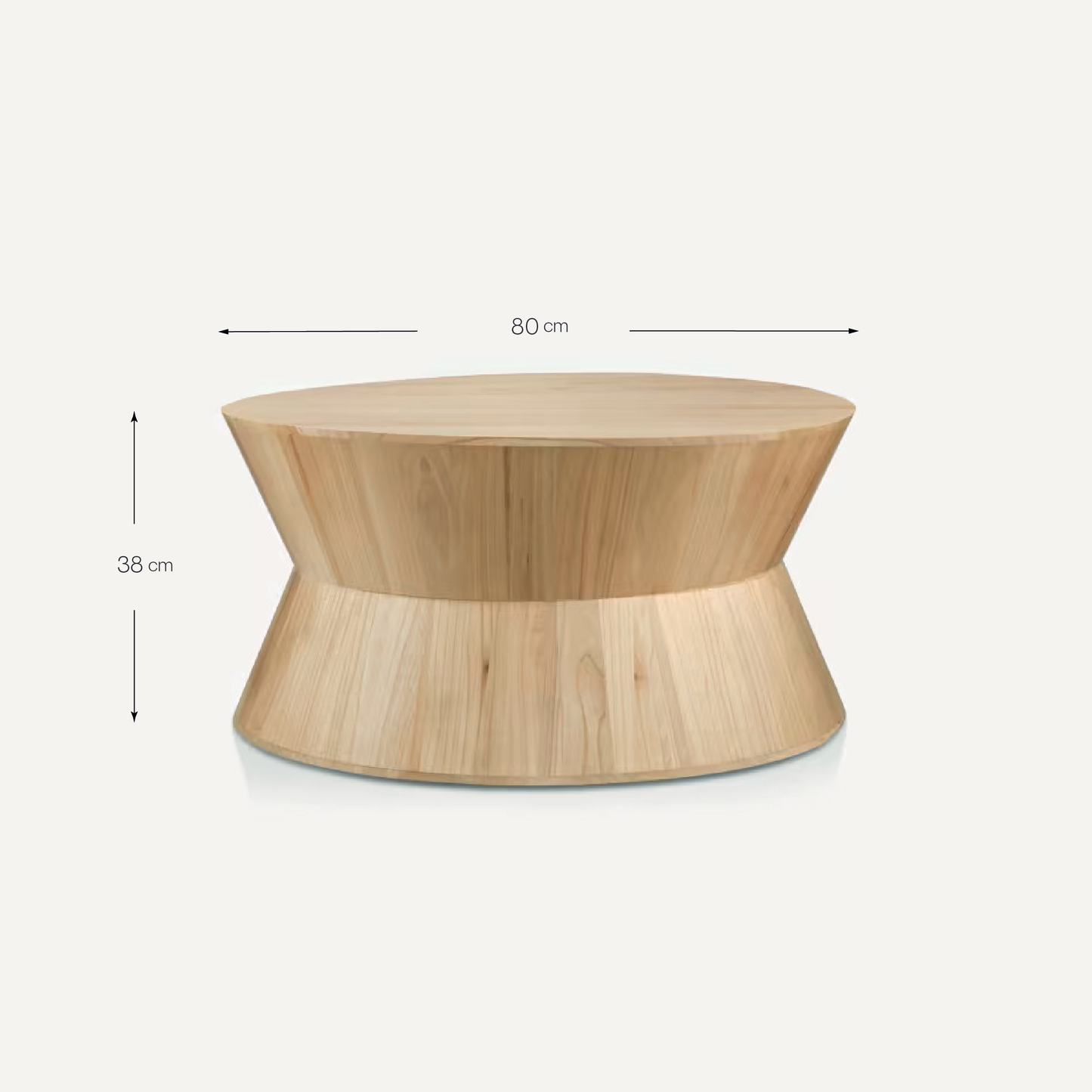 Mesa de centro Lima con chapa roble blanco