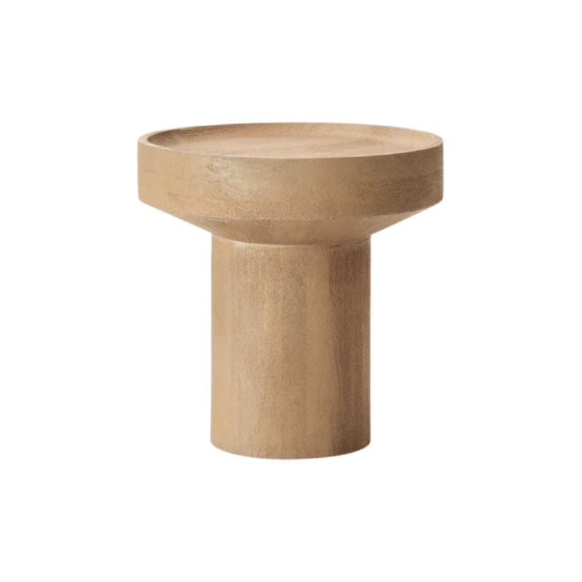 Mesa auxiliar Toronto chapado en madera roble