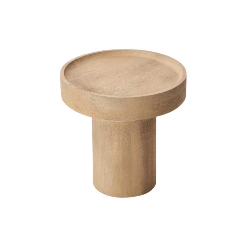 Mesa auxiliar Toronto chapado en madera roble