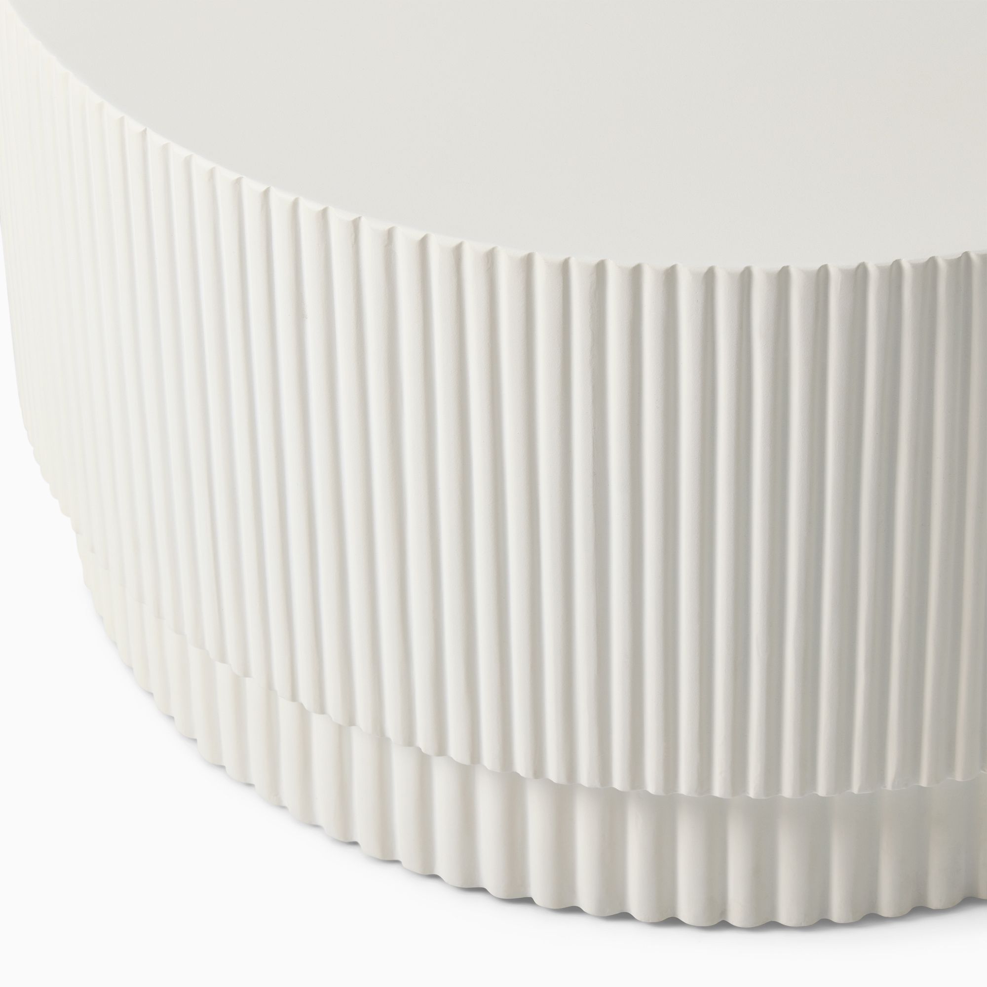 Mesa de centro redonda Londres acabado en blanco