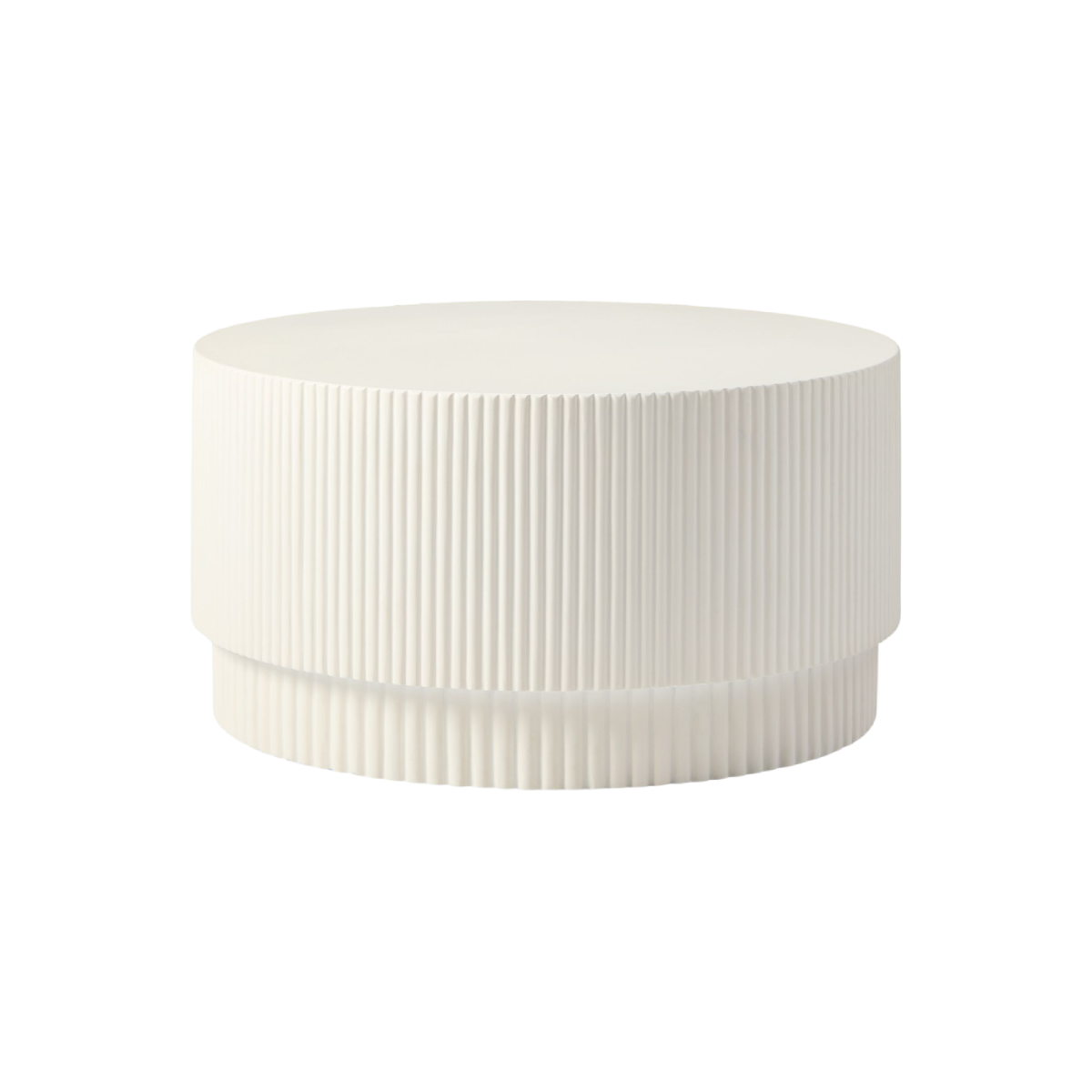 Mesa de centro redonda Londres acabado en blanco