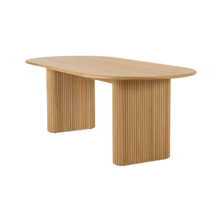 Mesa Bruna chapado madera roble de 220x100 cm