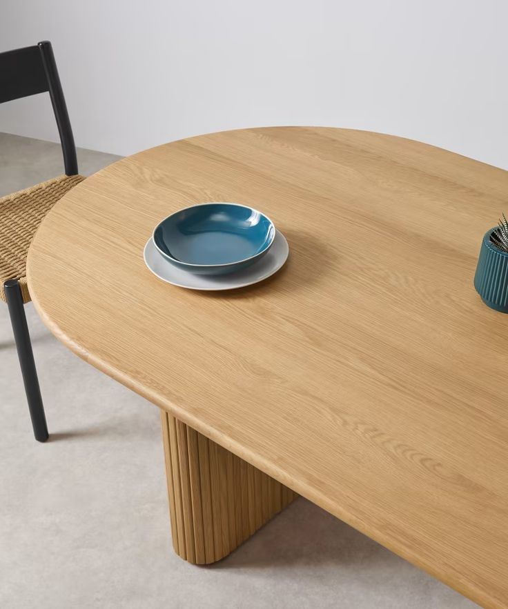 Mesa Bruna chapado madera roble de 220x100 cm