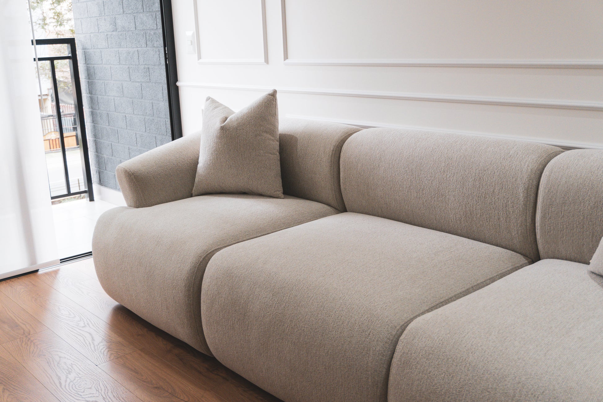 Sofá modular Noa blanco crema (3 plazas)