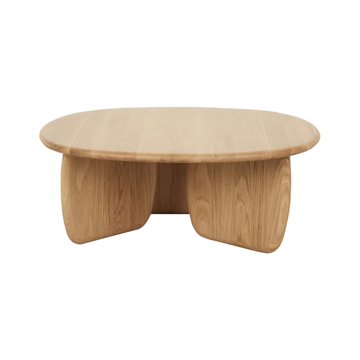 Mesa de centro Duna con enchape de madera roble