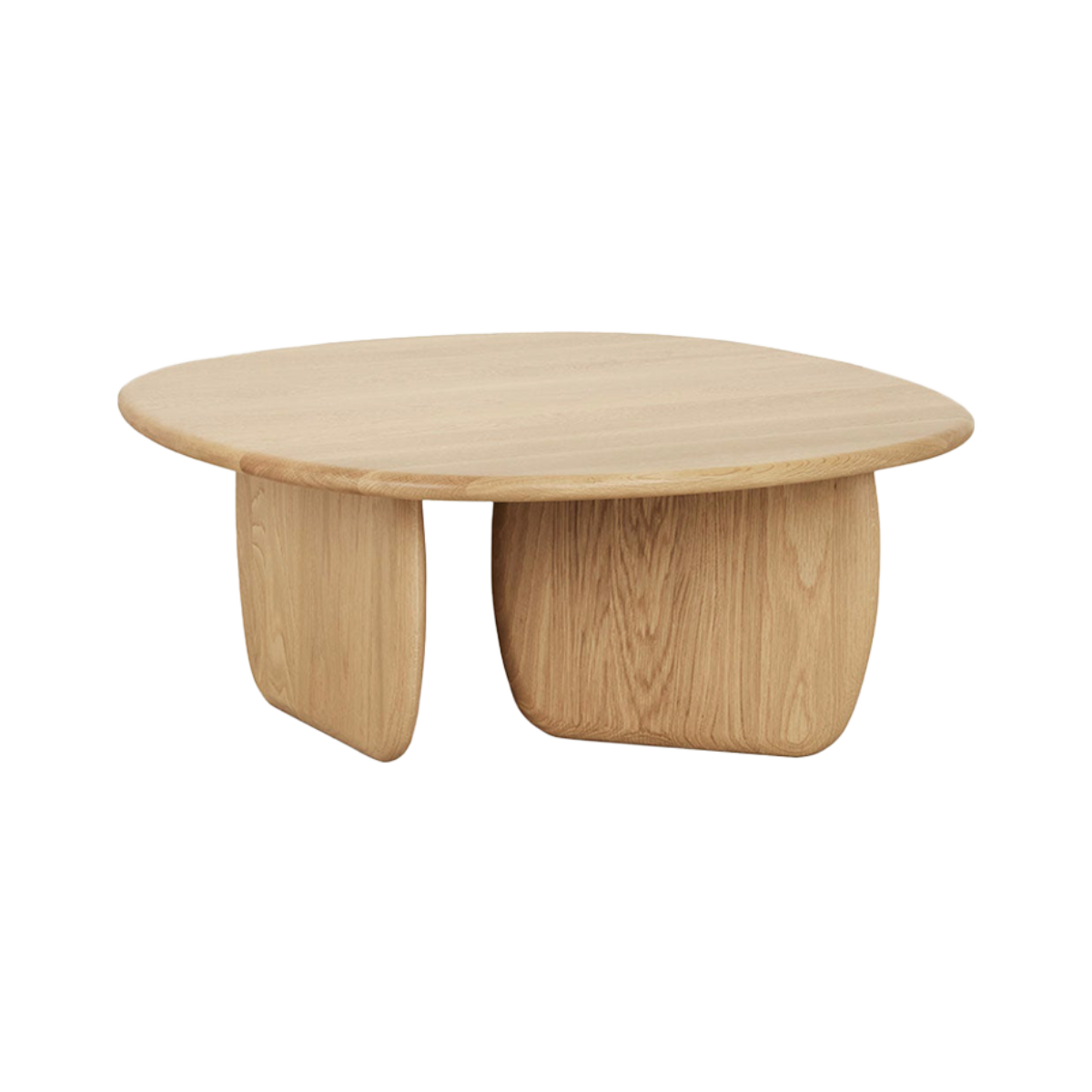 Mesa de centro Duna con enchape de madera roble