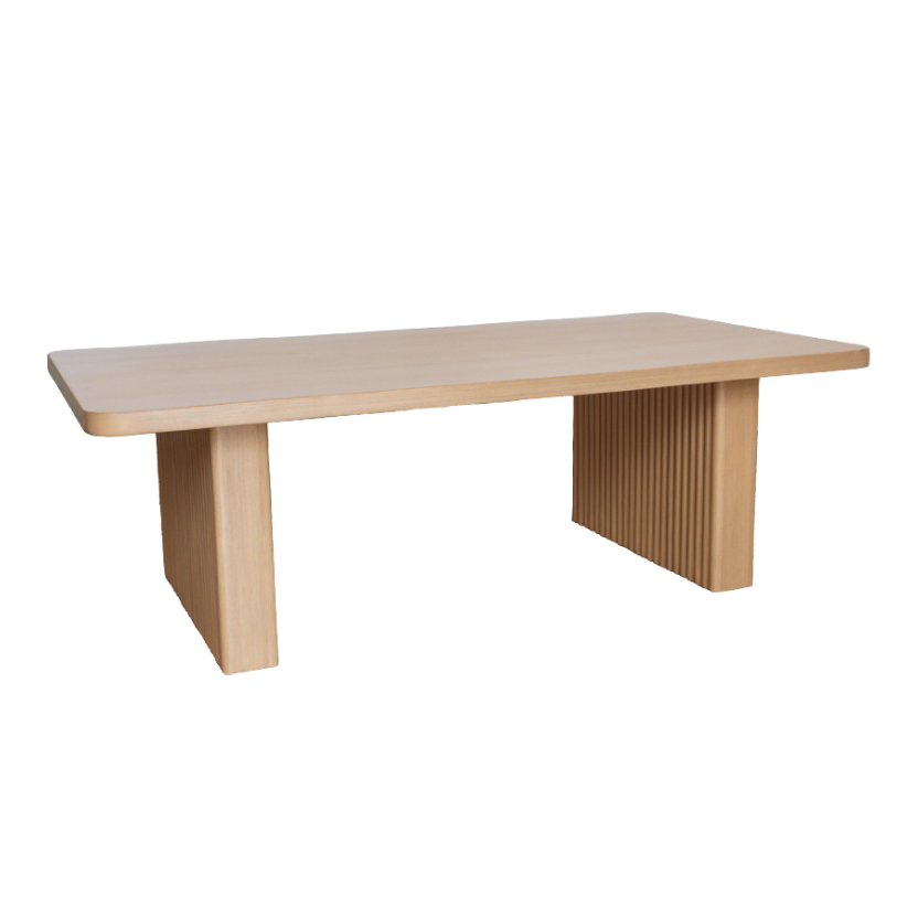 Mesa de centro Gale chapado wengué blanco