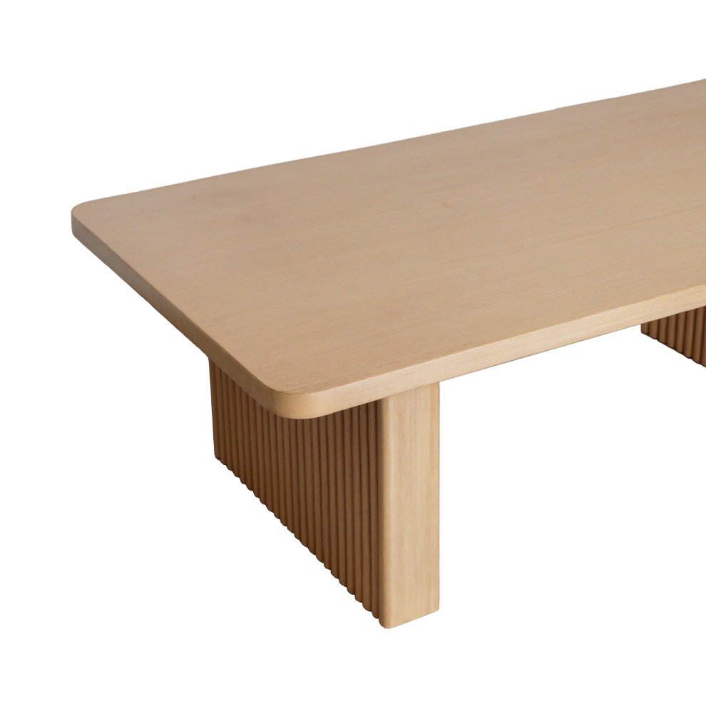 Mesa de centro Gale chapado wengué blanco