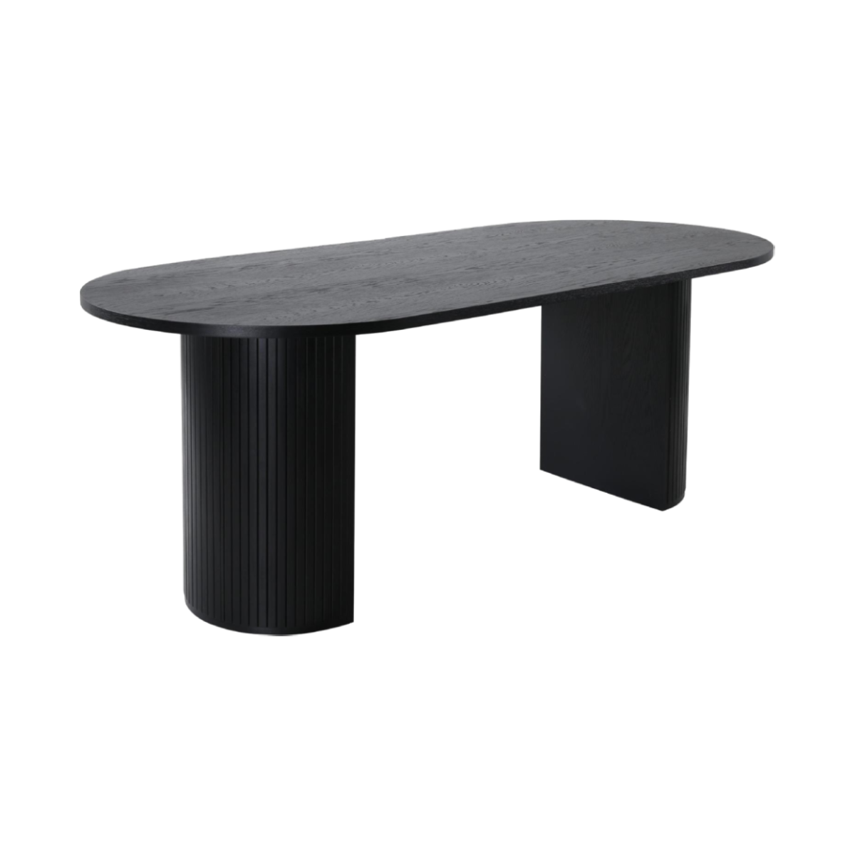 Mesa Bela con tablero chapado en madera álamo negro