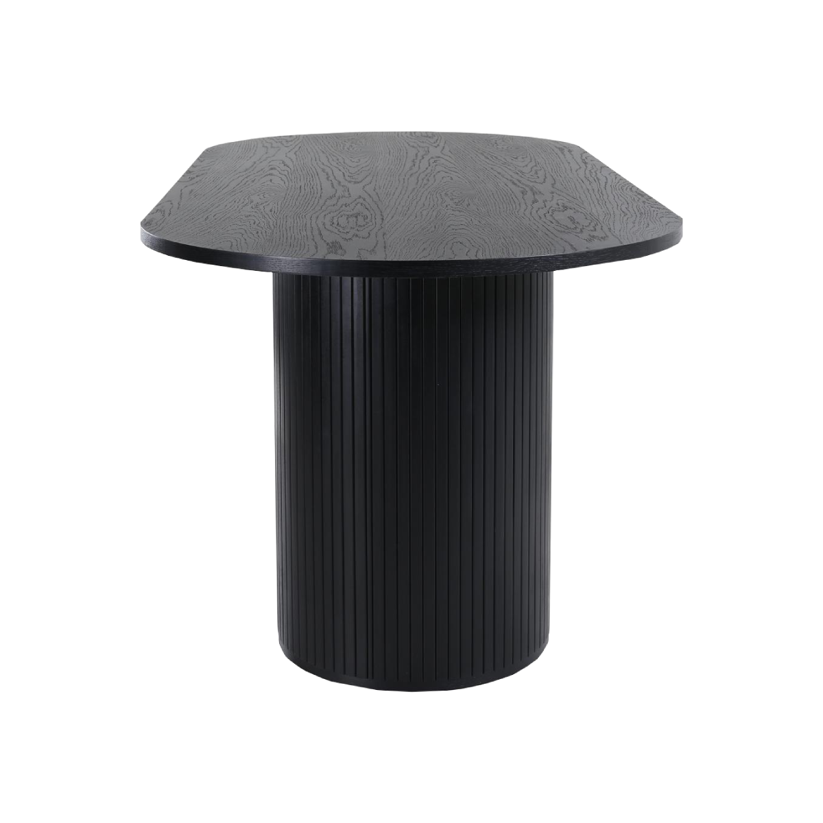 Mesa Bela con tablero chapado en madera álamo negro