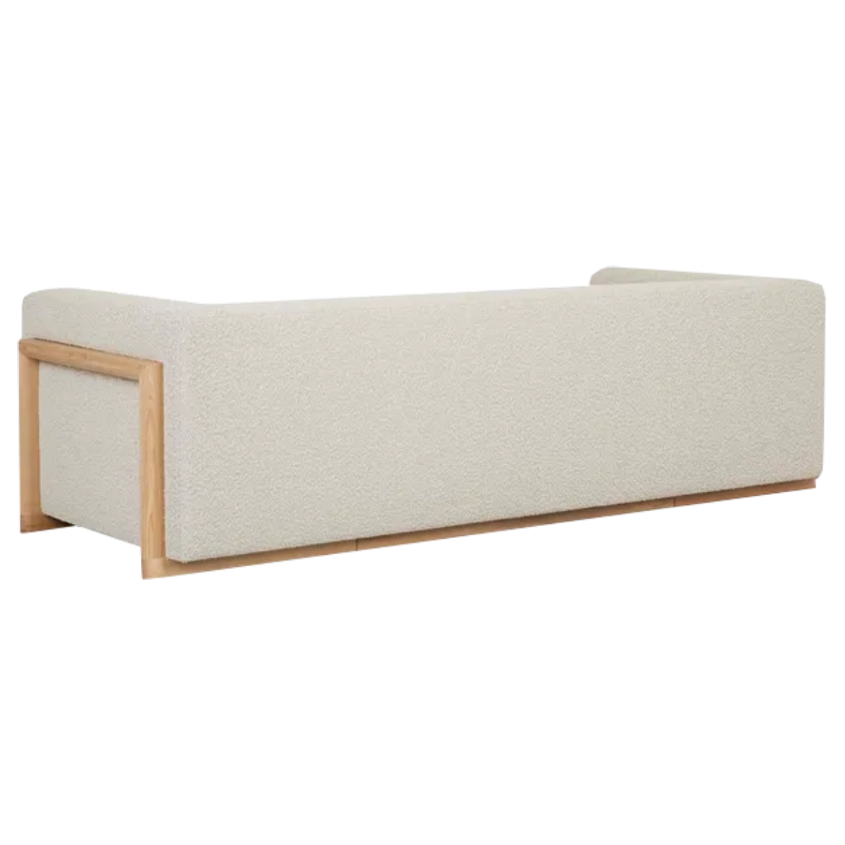Sofá Juno beige con madera maciza (3 plazas)