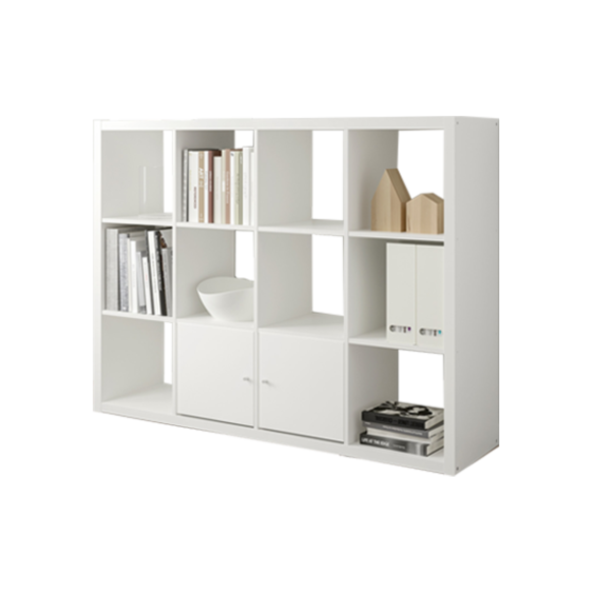 Bookcase Tea de melamina con 12 compartimientos