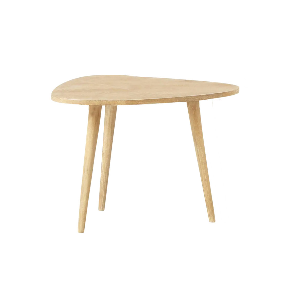 Mesa auxiliar Ander con enchape madera roble blanco