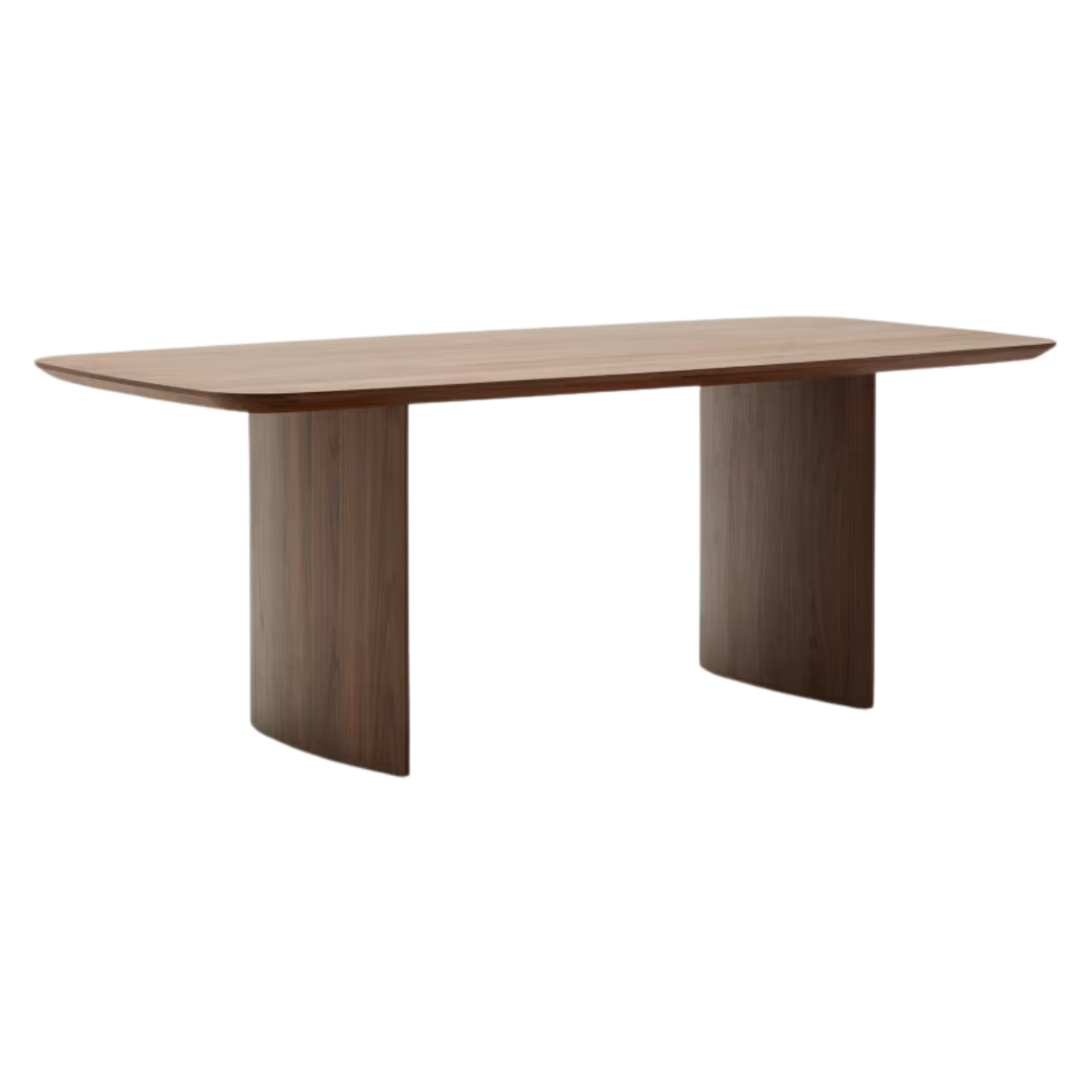 Mesa Doriane chapada en madera nogal de 200x100 cm