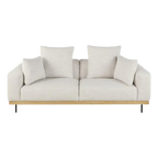 Sofá Arizona beige con patas metálica (3 plazas)