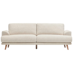 Sofa Alaia beige con patas de madera (3 plazas)