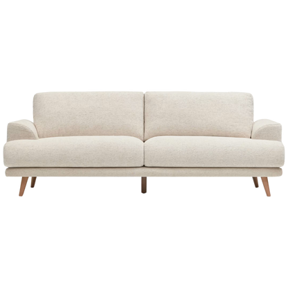 Sofa Alaia beige con patas de madera (3 plazas)