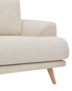 Sofa Alaia beige con patas de madera (3 plazas)
