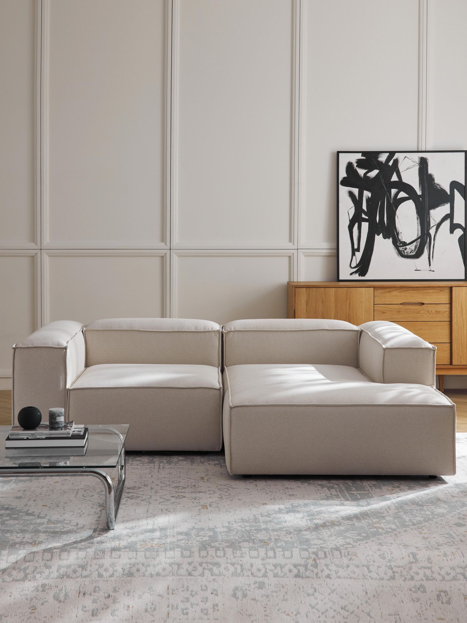 Sofá modular chaise lounge Tasha beige