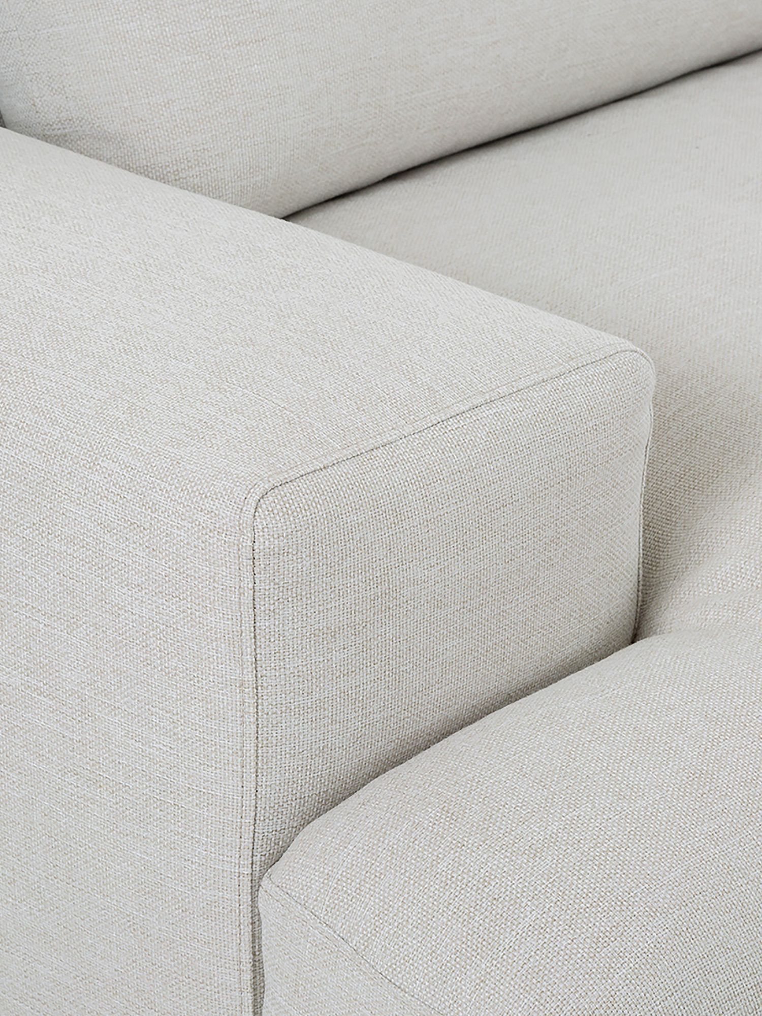 Sofá chaise lounge Charlot beige claro con patas metálica