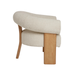 Butaca Jules bouble blanco de madera roble