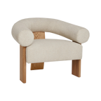 Butaca Jules bouble blanco de madera roble