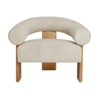 Butaca Jules bouble blanco de madera roble