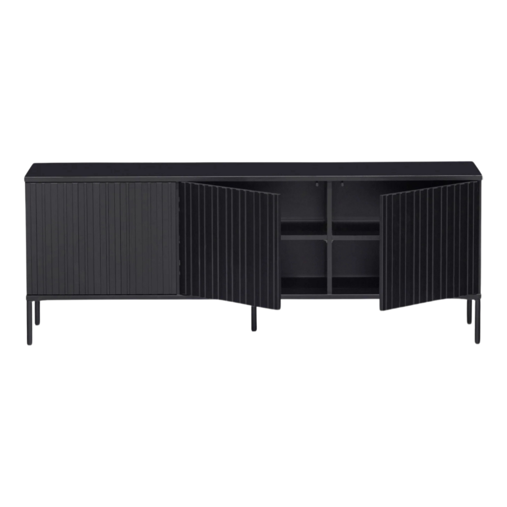 Mueble TV Orlando de melamina roble negro