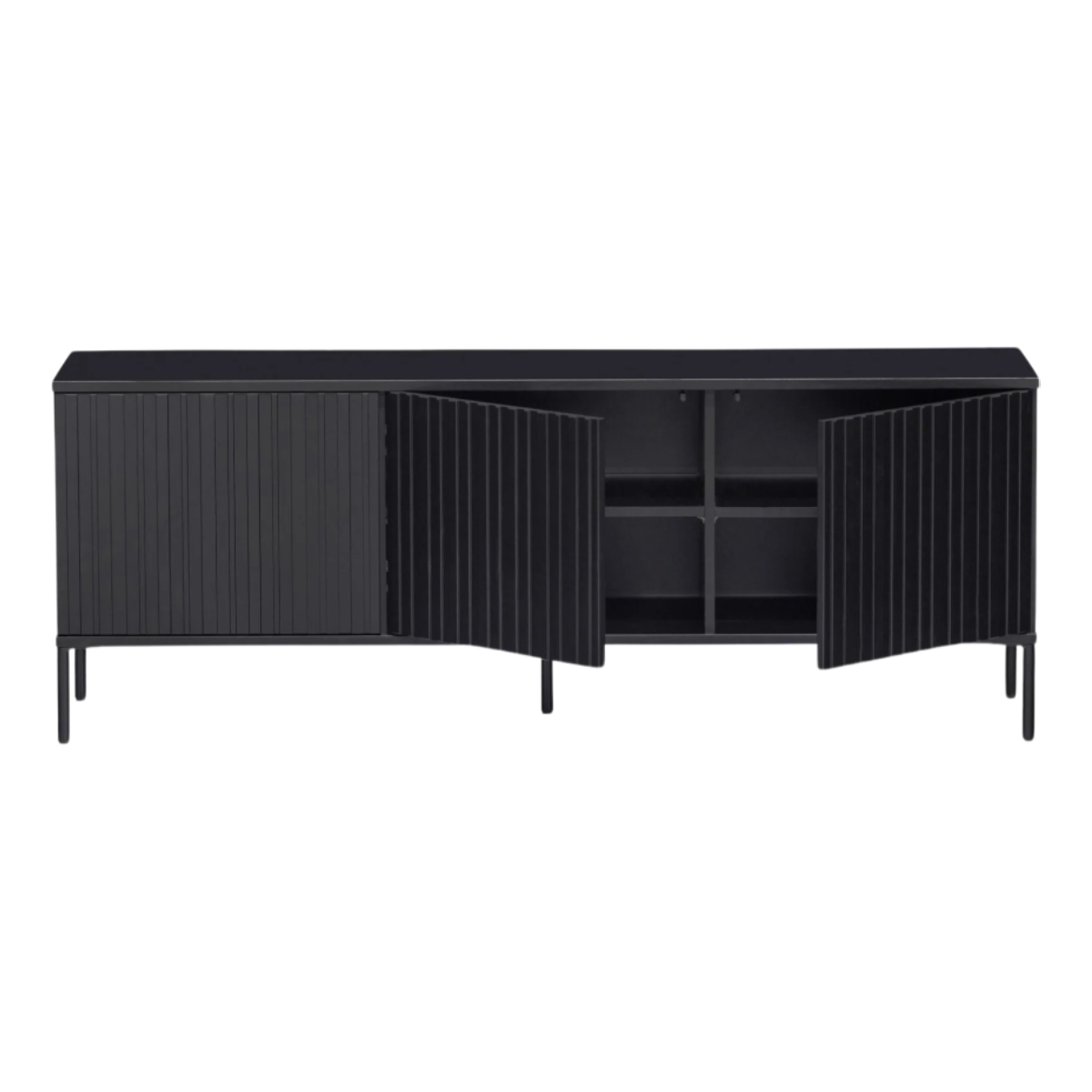 Mueble TV Orlando de melamina roble negro