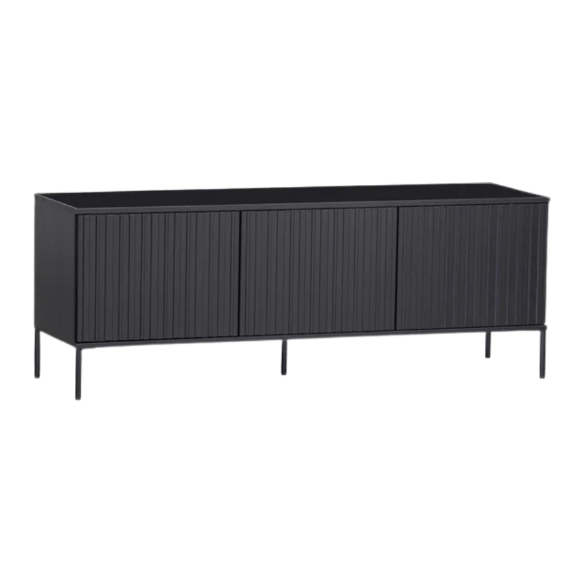 Mueble TV Orlando de melamina roble negro