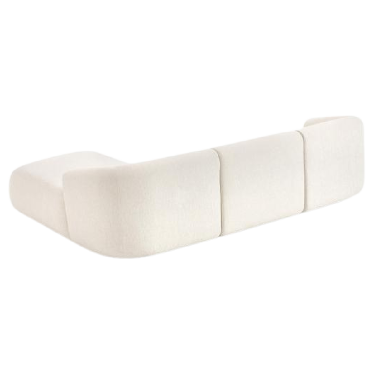 Sofá chaise lounge Noa blanco crema