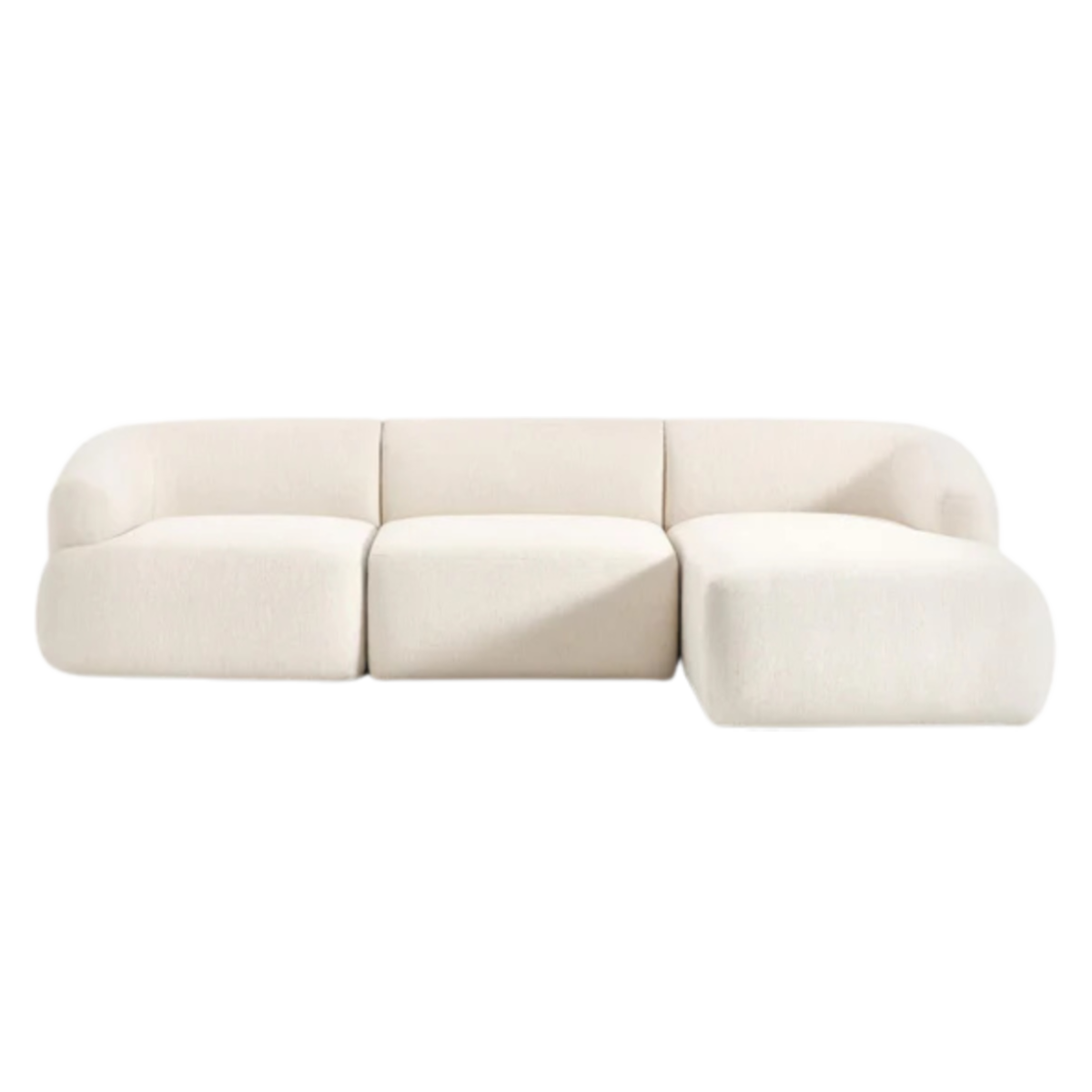 Sofá chaise lounge Noa blanco crema