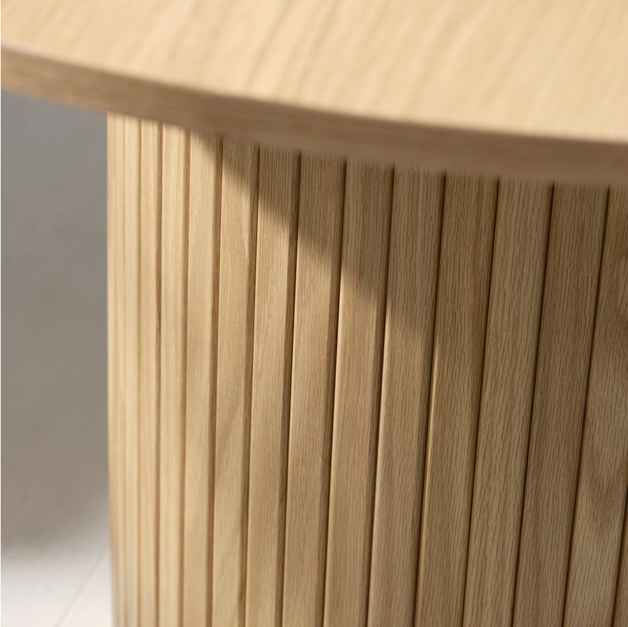 Mesa redonda Bonn chapado en madera roble