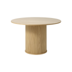 Mesa redonda Bonn chapado en madera roble