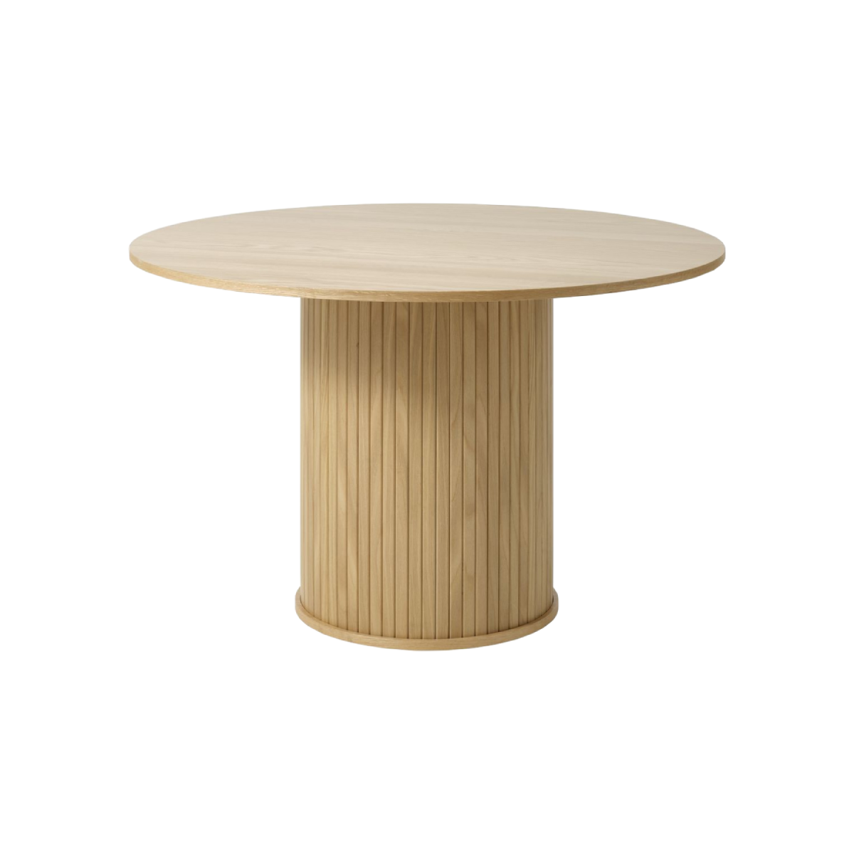 Mesa redonda Bonn chapado en madera roble