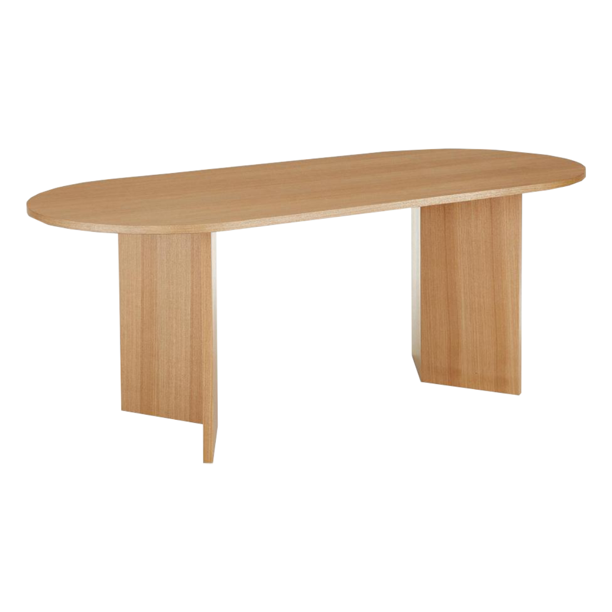 Mesa Chicago chapado en madera roble veteado de 180x90 cm