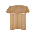 Mesa Chicago chapado en madera roble veteado de 180x90 cm