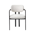 Silla Lalie boucle blanco de madera maciza negro