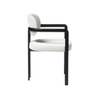 Silla Lalie boucle blanco de madera maciza negro