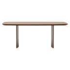 Mesa Doriane chapada en madera nogal de 200x100 cm