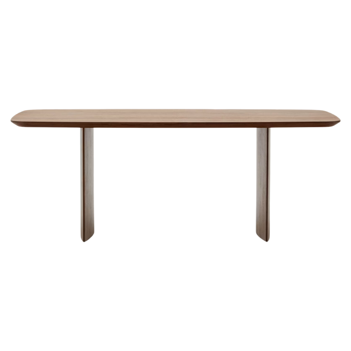 Mesa Doriane chapada en madera nogal de 200x100 cm