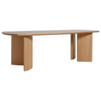 Mesa Dansel chapado en madera roble de 220x100 cm