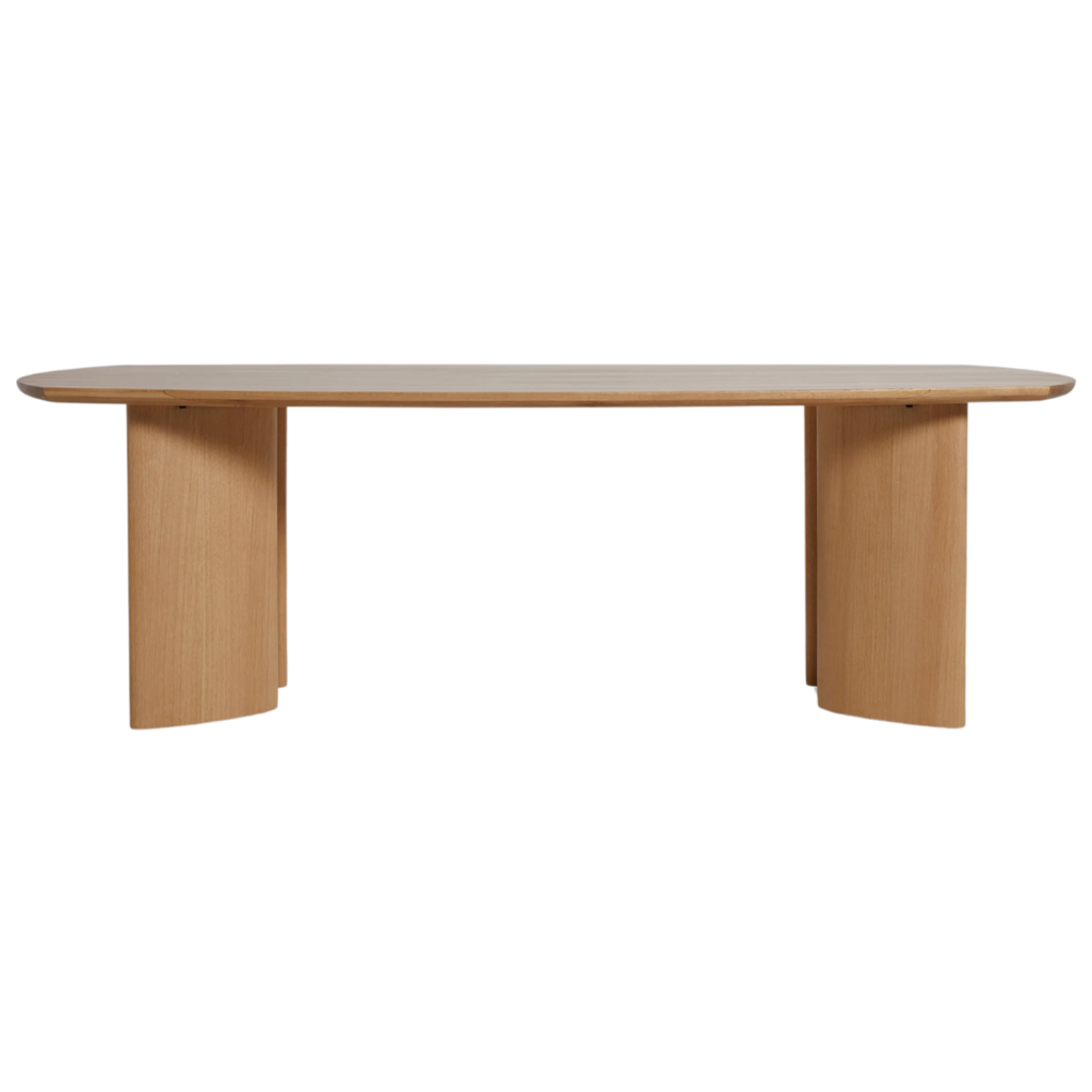 Mesa Dansel chapado en madera roble de 220x100 cm