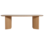 Mesa Dansel chapado en madera roble de 220x100 cm