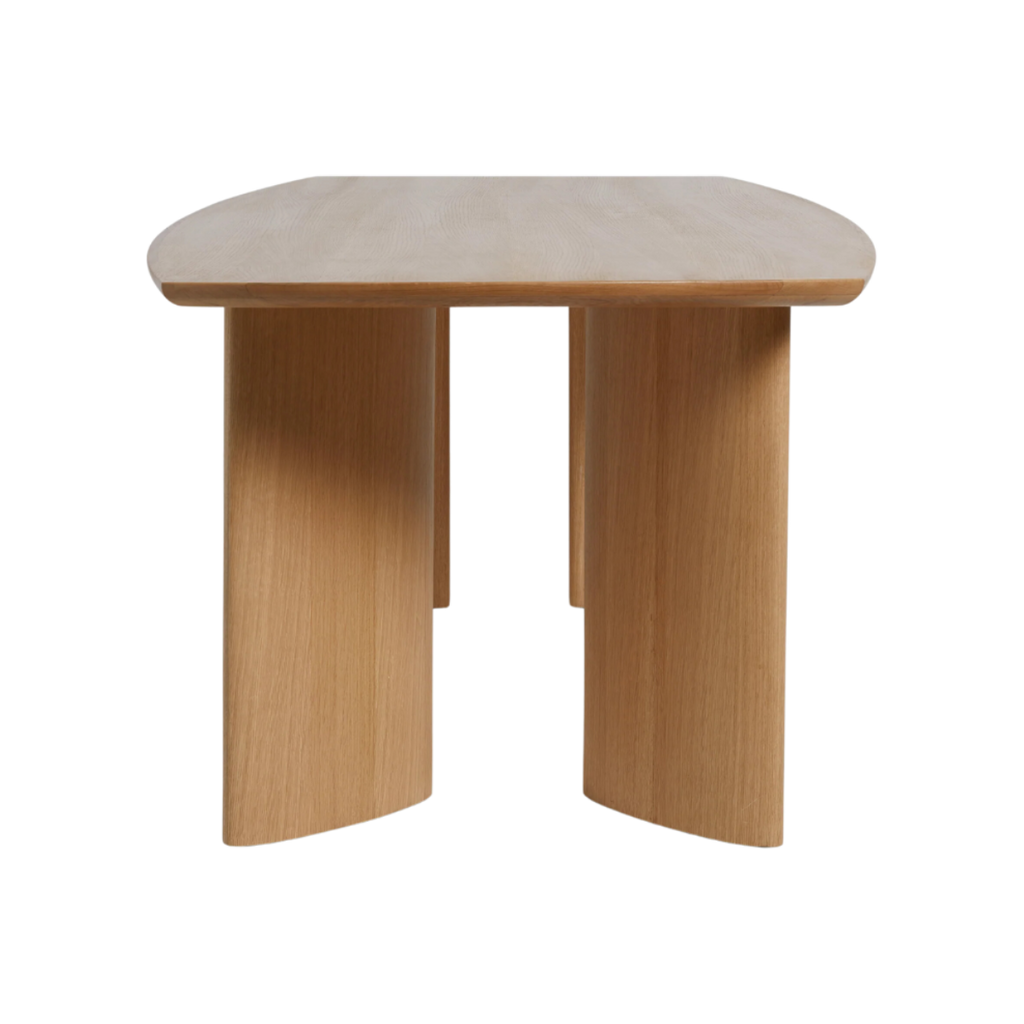 Mesa Dansel chapado en madera roble de 220x100 cm