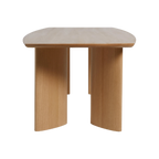 Mesa Dansel chapado en madera roble de 220x100 cm