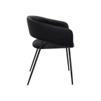 Silla Cala negro con patas metálicas negro