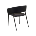 Silla Cala negro con patas metálicas negro