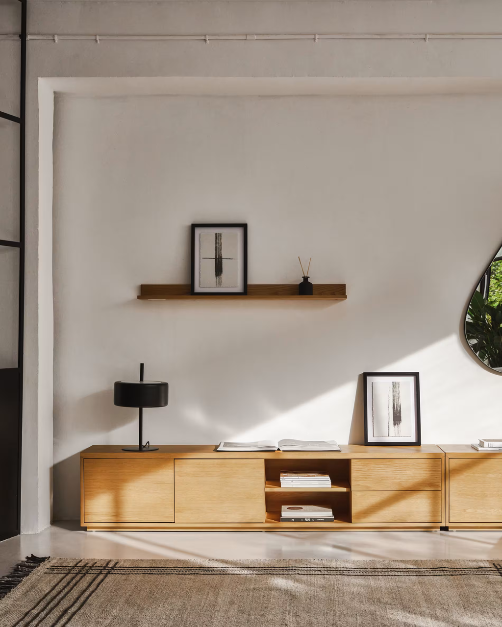 Mueble de TV Lara de melamina duna 200 x 45 cm